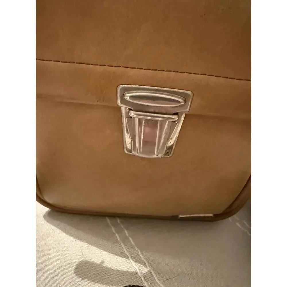 Marsand Brown Faux Leather Vegan Camera Bag, Padded Interior Vintage
